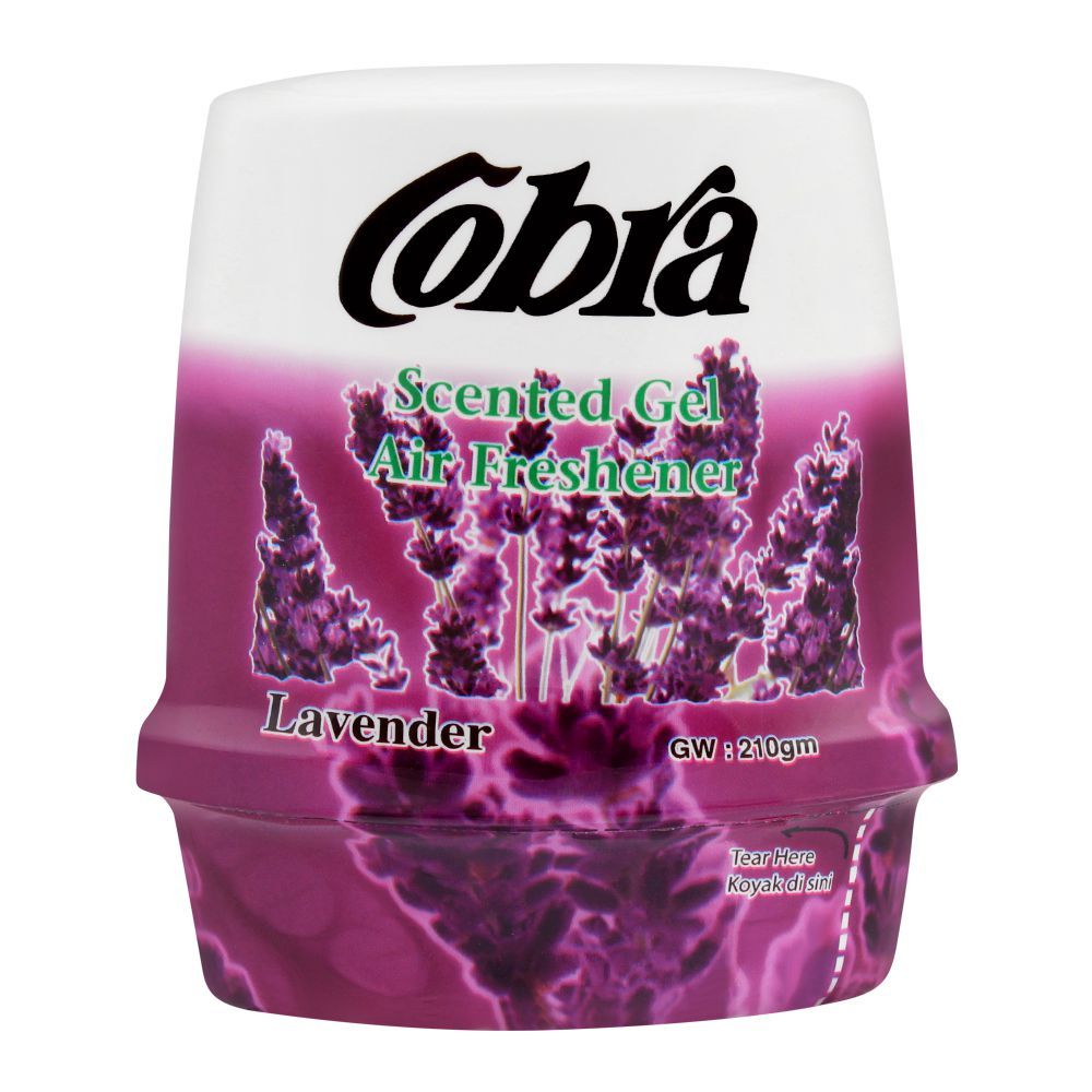 Cobra Scented Gel Air Freshener, Lavender, 210g