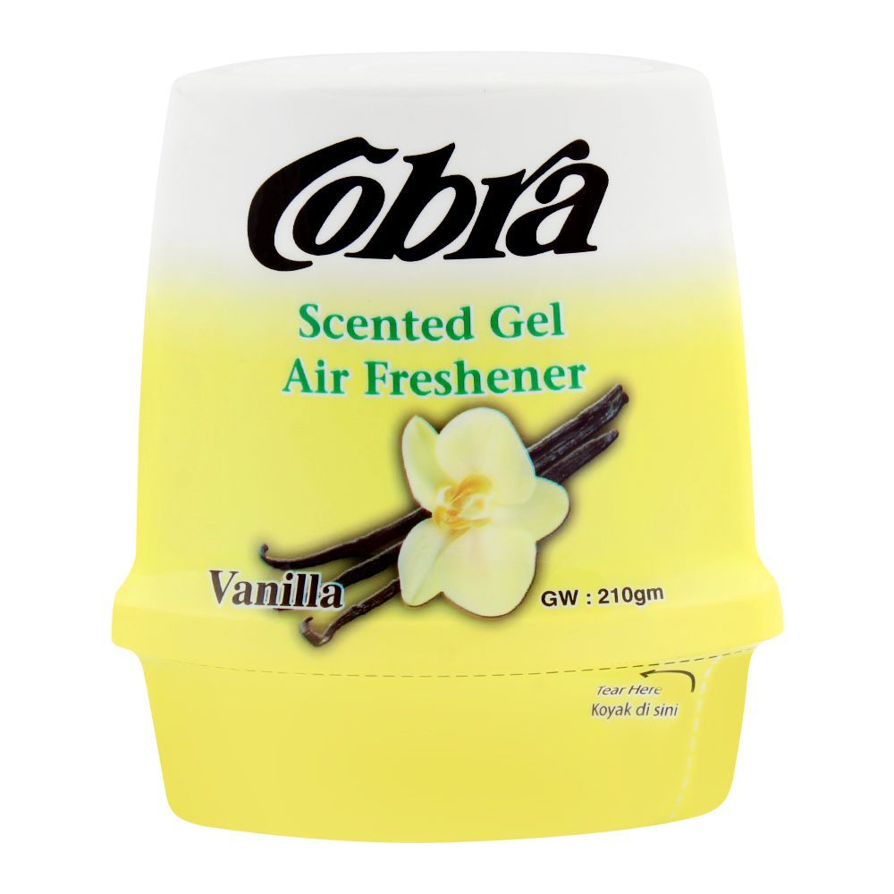 Cobra Scented Gel Air Freshener, Vanilla, 210g