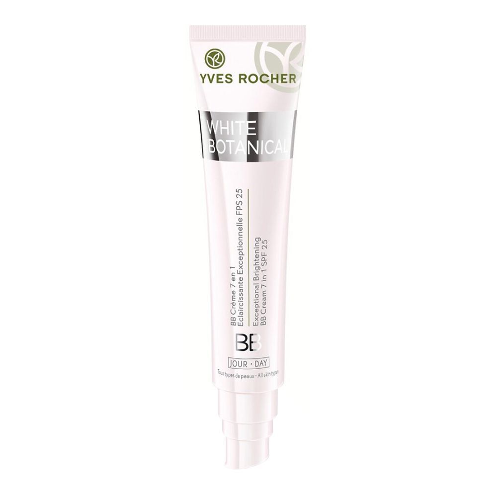 Yves Rocher White Botanical Exceptional Brightening 7-In-1 BB Day Cream, Medium, SPF 25, All Skin Types, 40ml