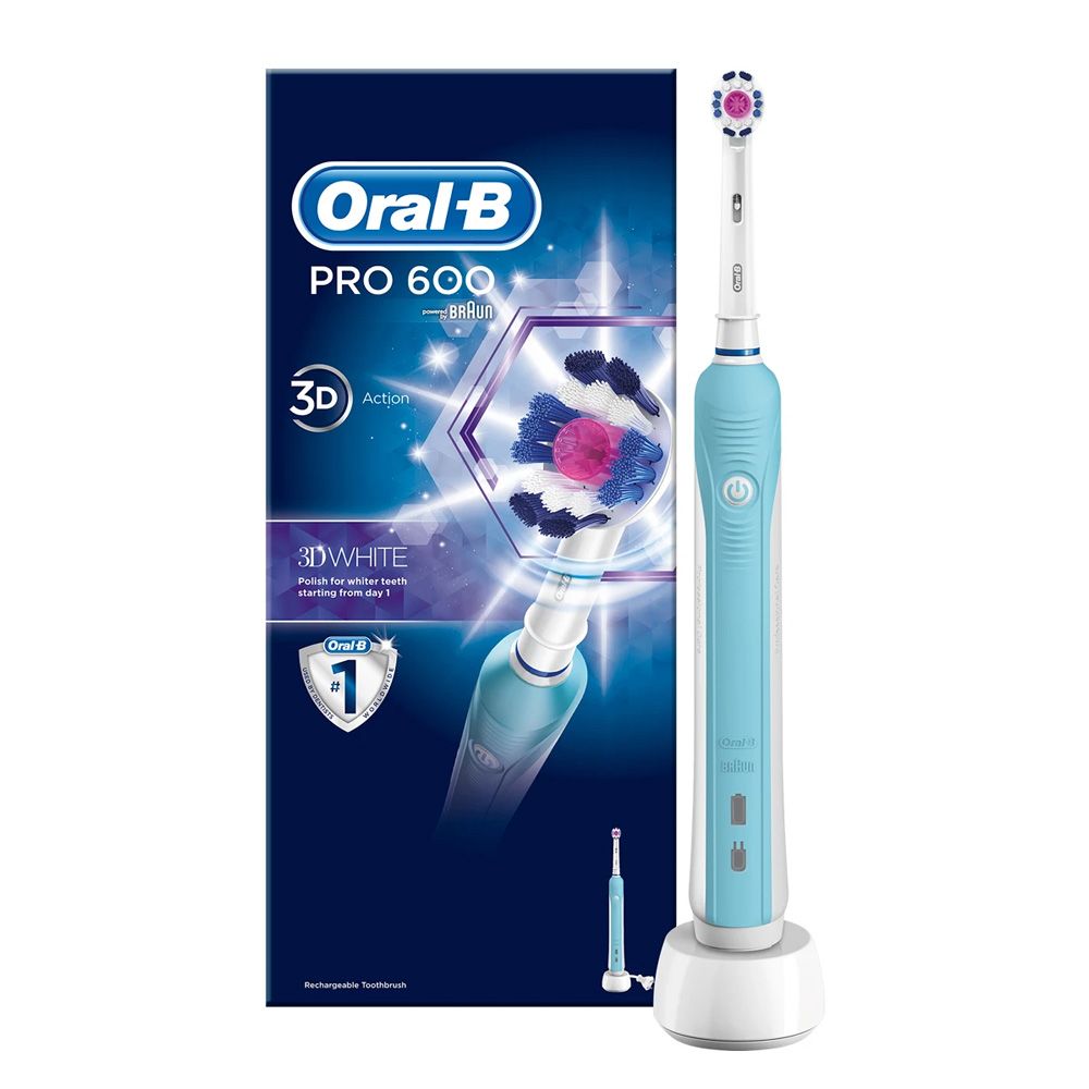 Oral-B Pro 600 3D Cross Action Rechargeable Electric Toothbrush, D16.513