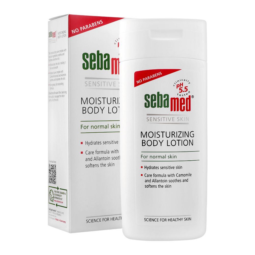 Seba Med Sensitive Skin Moisturizing Body Lotion, For Normal Skin, 200ml
