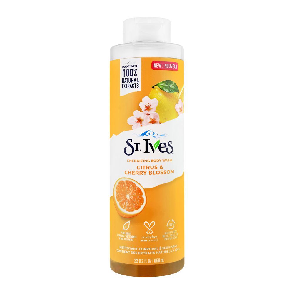 St. Ives Citrus & Cherry Blossom Energizing Body Wash, 650ml