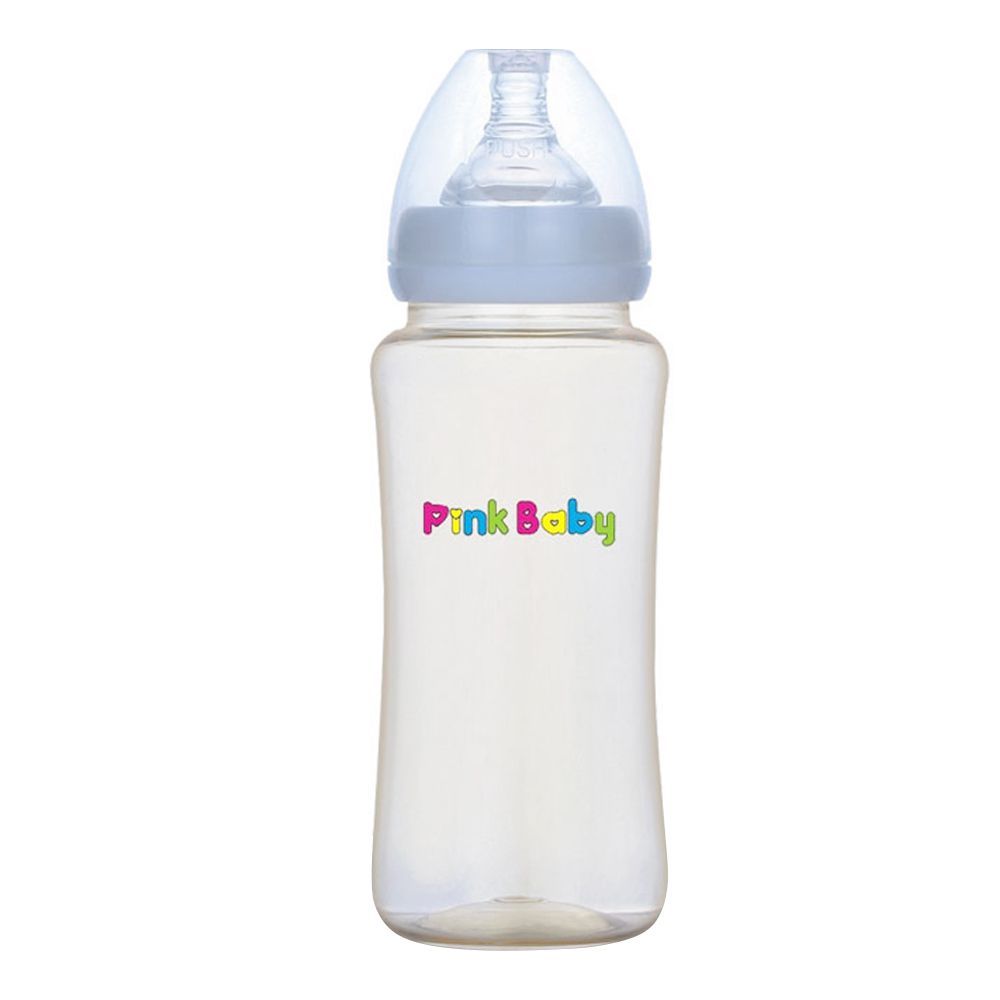 Pink Baby Superior-PPSU Wide Neck Feeding Bottle, 6m+, Large Flow, 300ml, WN-108