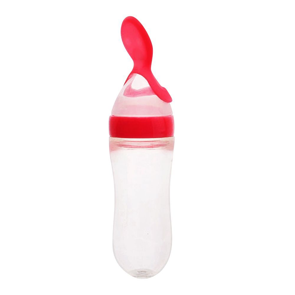 Pink Baby Silicone Spoon Feeder, A-206