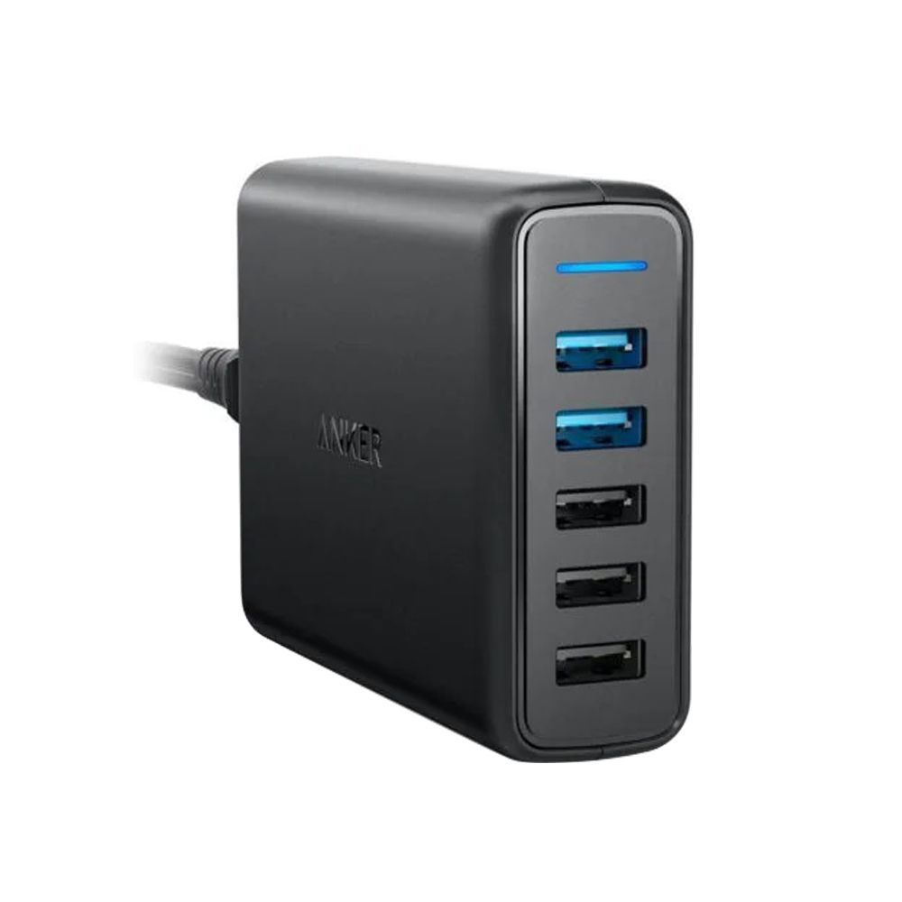 Anker Power Port 5-Port 63W USB Charger QC, Black, A2054J11