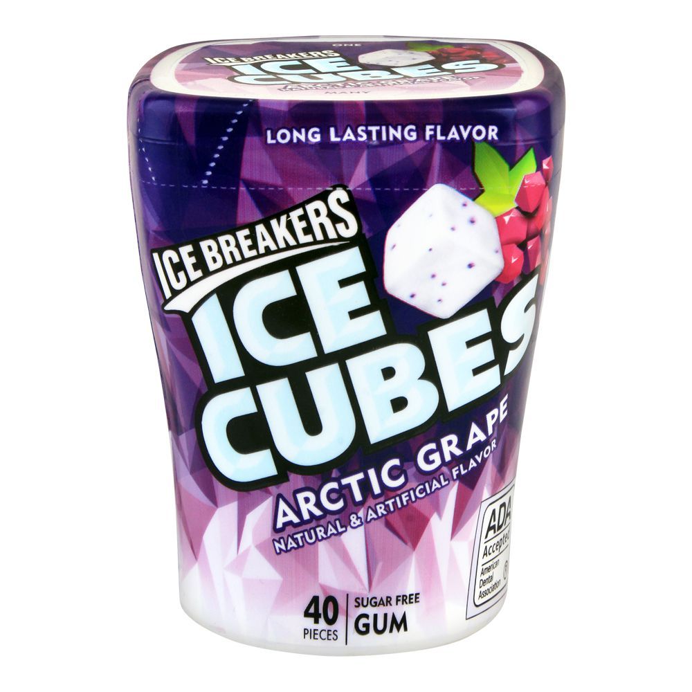 Order Ice Breakers Ice Cubes Gum, Arctic Grape, Sugar Free, 40 Pieces ...