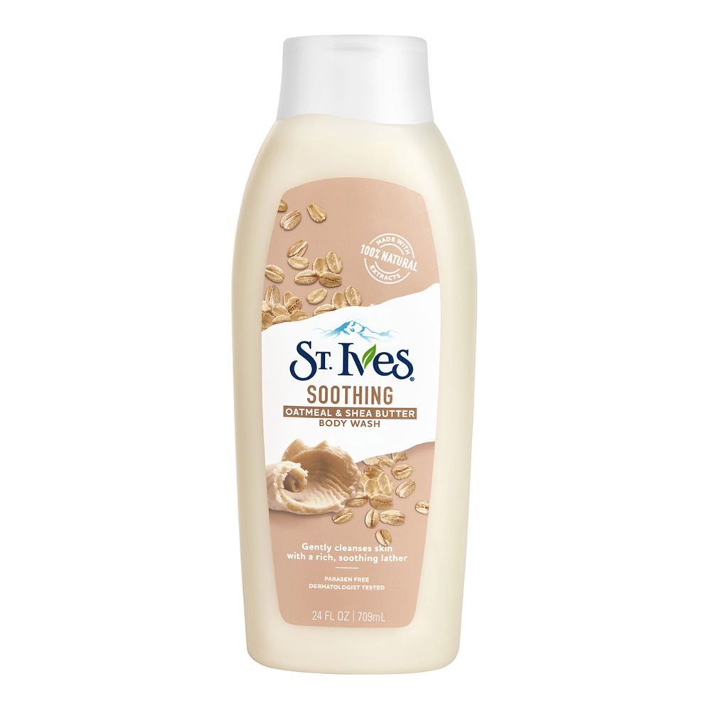 St. Ives Soothing Oatmeal & Shea Butter Body Wash, Paraben Free, 709ml