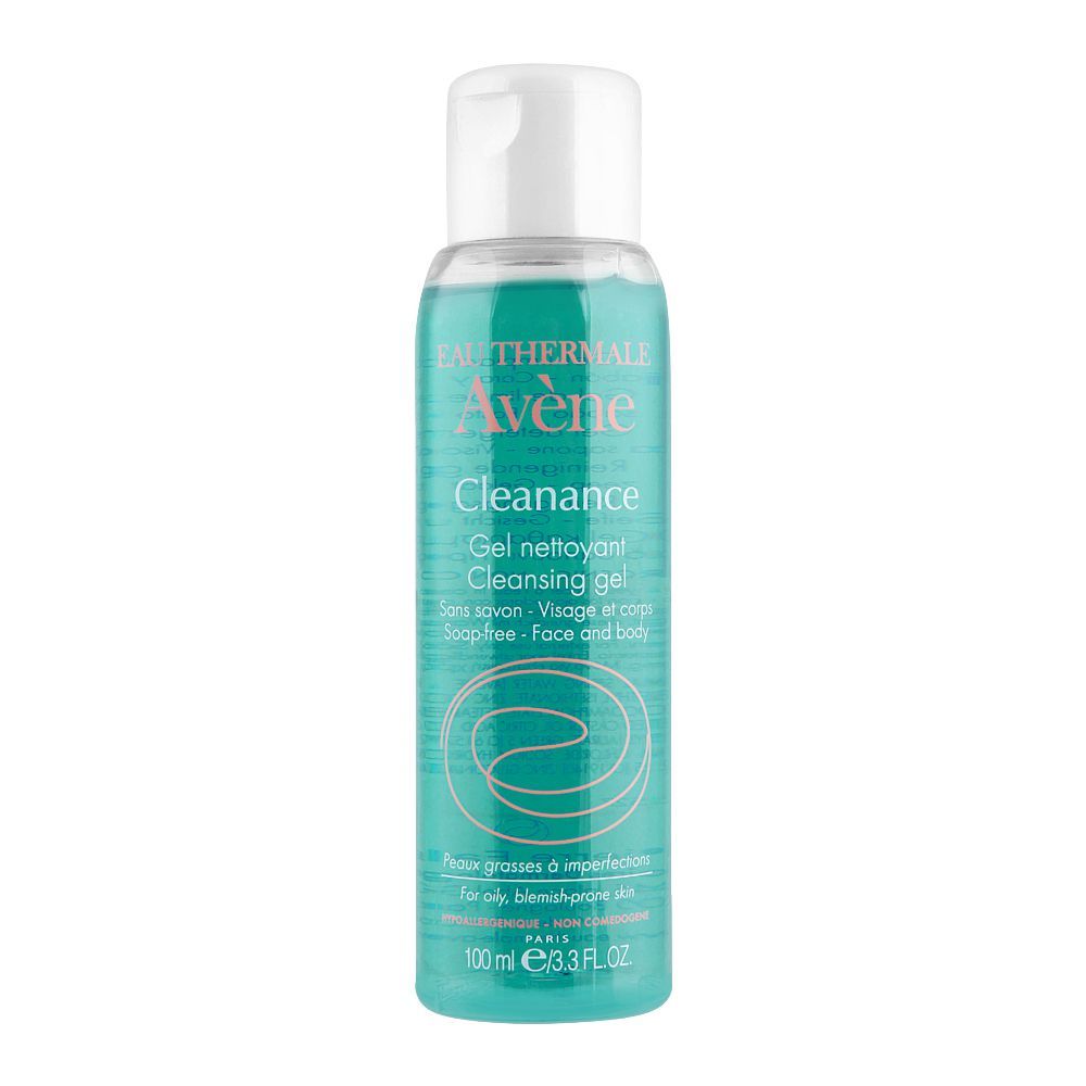 Avene Cleanance Cleansing Gel, Face & Body, Soap Free, For Oil & Blemish-Prone Skin, 100ml