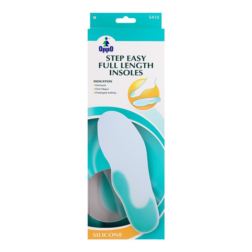 Oppo Medical Step Easy Full Length Insoles, Silicone, Medium, 5410