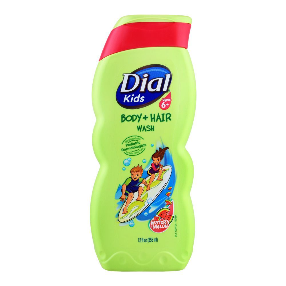 Dial Kids Watermelon Body + Hair Wash, 355ml