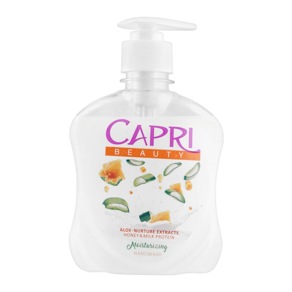 Capri Beauty Moisturizing Hand Wash, Aloe-Nurture Extracts Honey & Milk Protein, 250ml