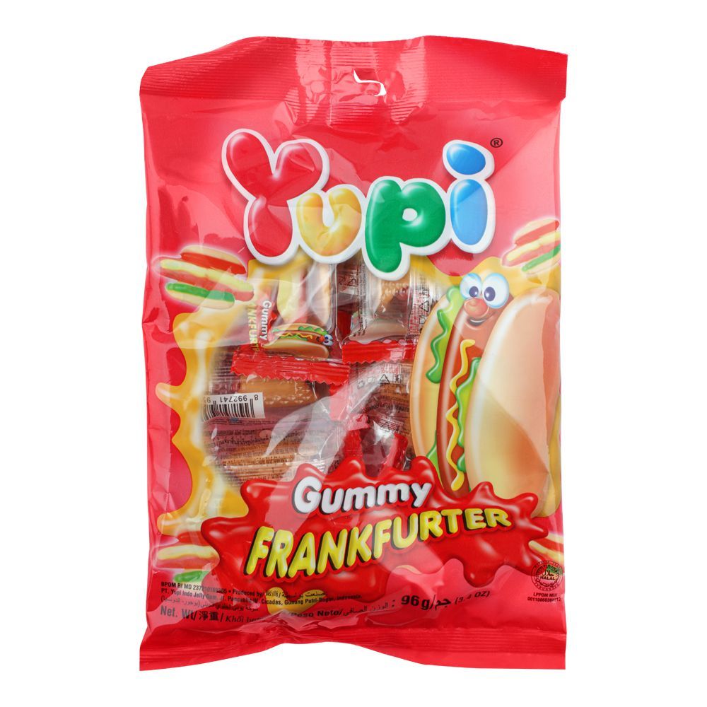Yupi Gummy Frankfurter, 96g