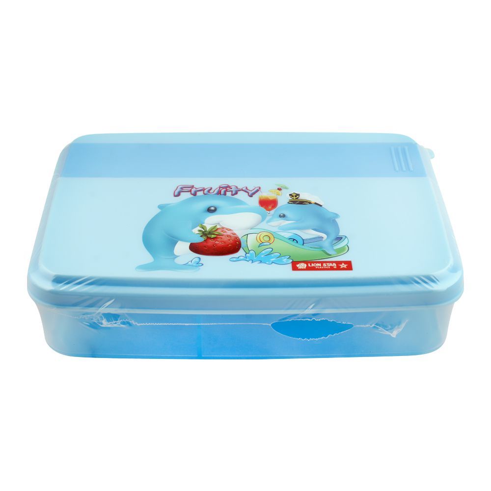 Lion Star Mario Lunch Box, Blue, 6.5x5x1 Inches, FB-1