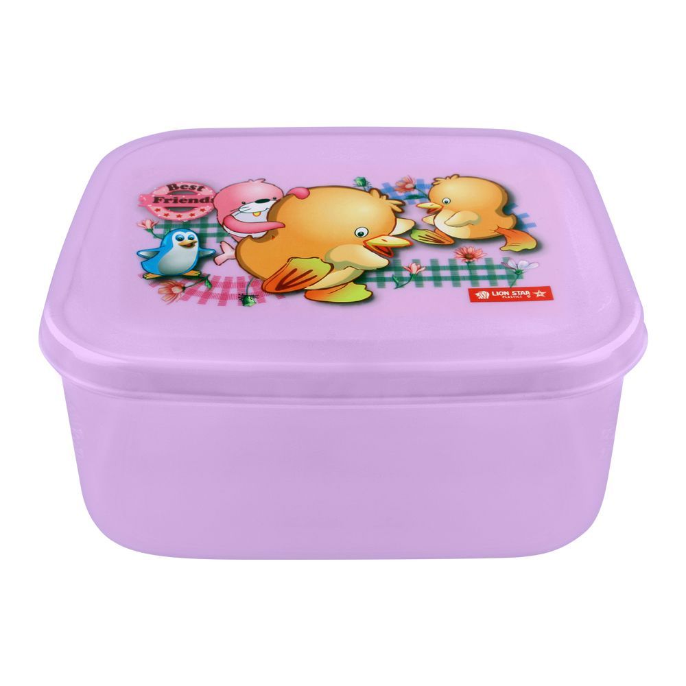 Lion Star Listy Lunch Box, 6x5.5x2.5 Inches, Purple, MC-33