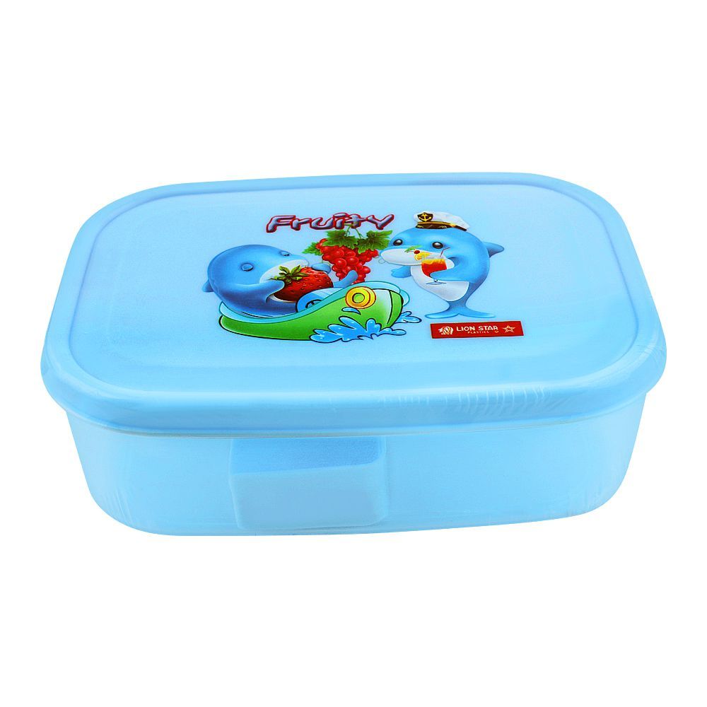 Lion Star Fruity Bela Lunch Box, 6x4x2 Inches, Blue MC-36