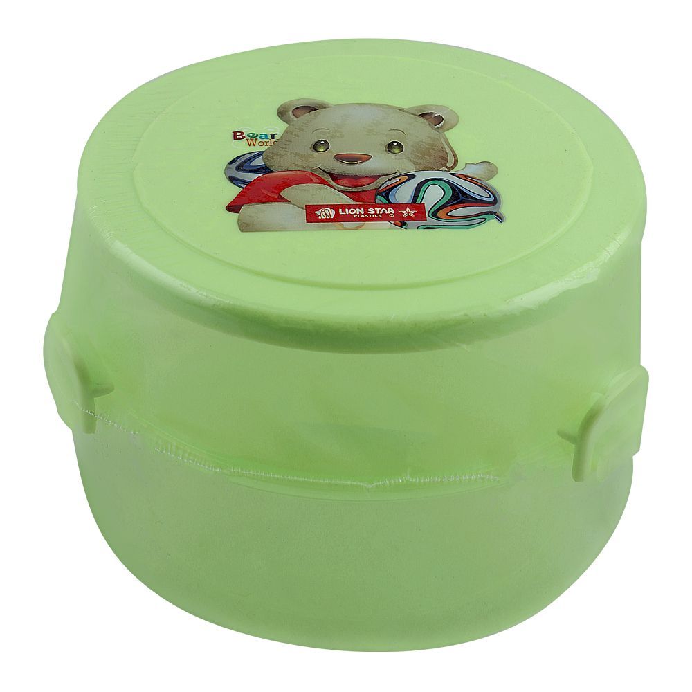 Lion Star Round Pop Lunch Box, Green, 4x3 Inches, SB-14