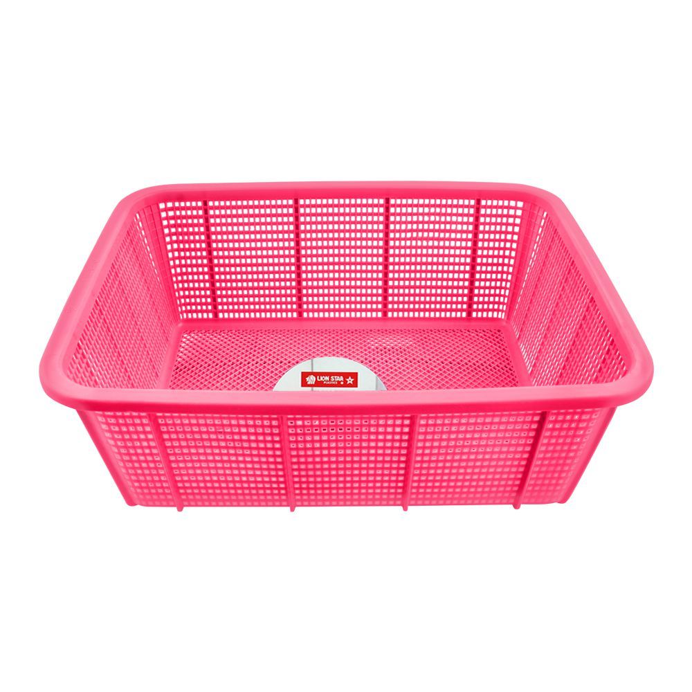 Lion Star Square Basket, Medium, Pink, 15x11x5 Inches, BW-27