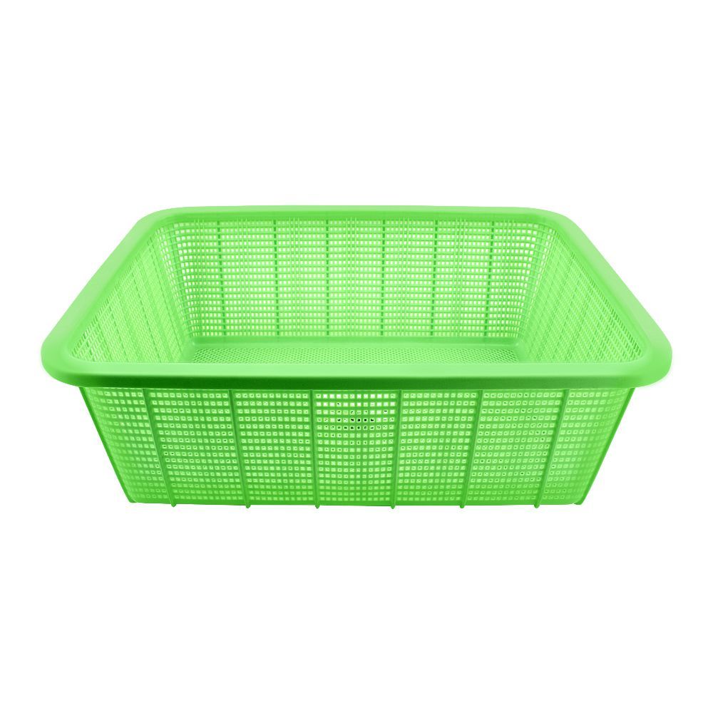 Lion Star Square Basket, Medium, 15x12x5 Inches, Green, BW-27