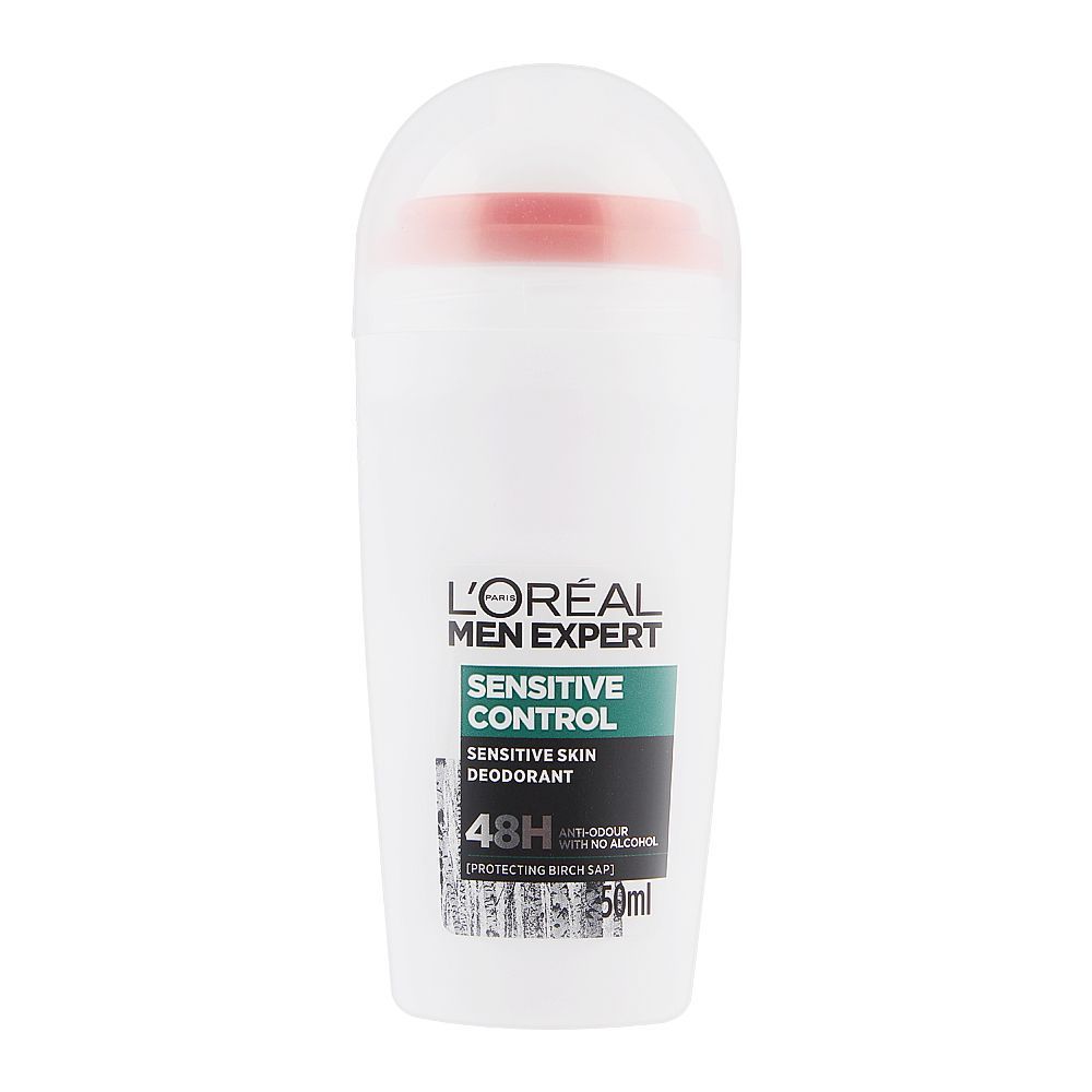 L'Oreal Paris Men Expert Sensitive Control 48H XXL Roll-On Deodorant, Sensitive Skin, 50ml