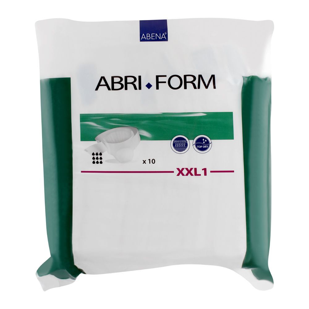 Abena Abri Form All-In-One Adult Incontinence Briefs, XXL1, 100 Inches, 10-Pack