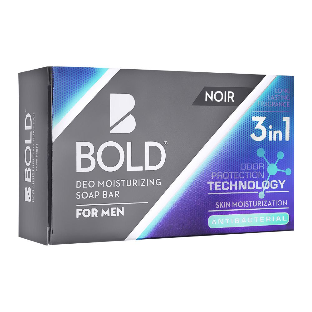 Bold Noir 3-In-1 Deo Moisturizing Soap Bar, For Men, 145g