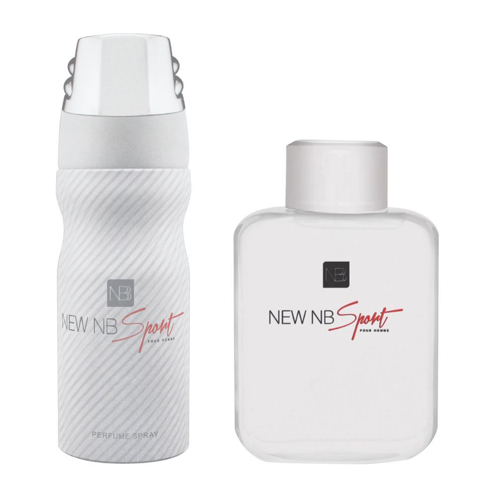 New NB Sport Pour Homme Set For Men, Eau De Toilette 115ml + Body Spray 200ml