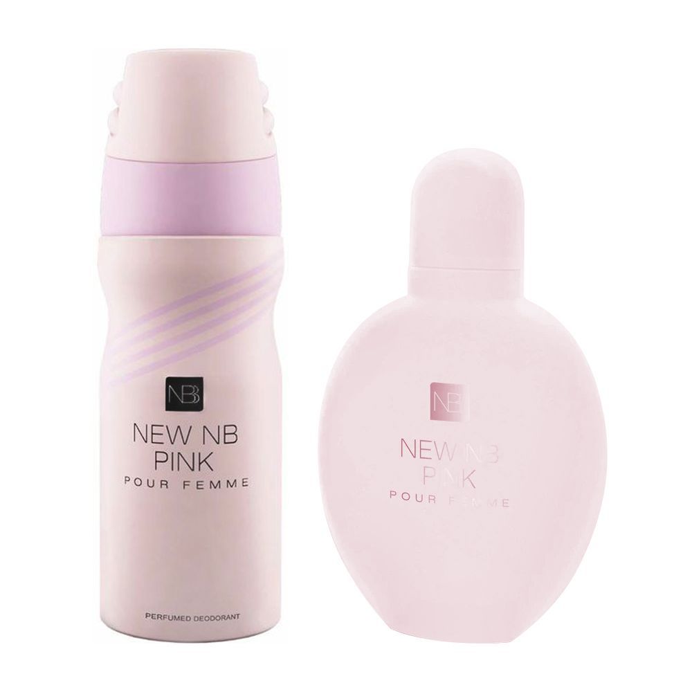 New NB Pink Pour Femme Set For Women, Eau De Toilette 125ml + Body Spray 200ml