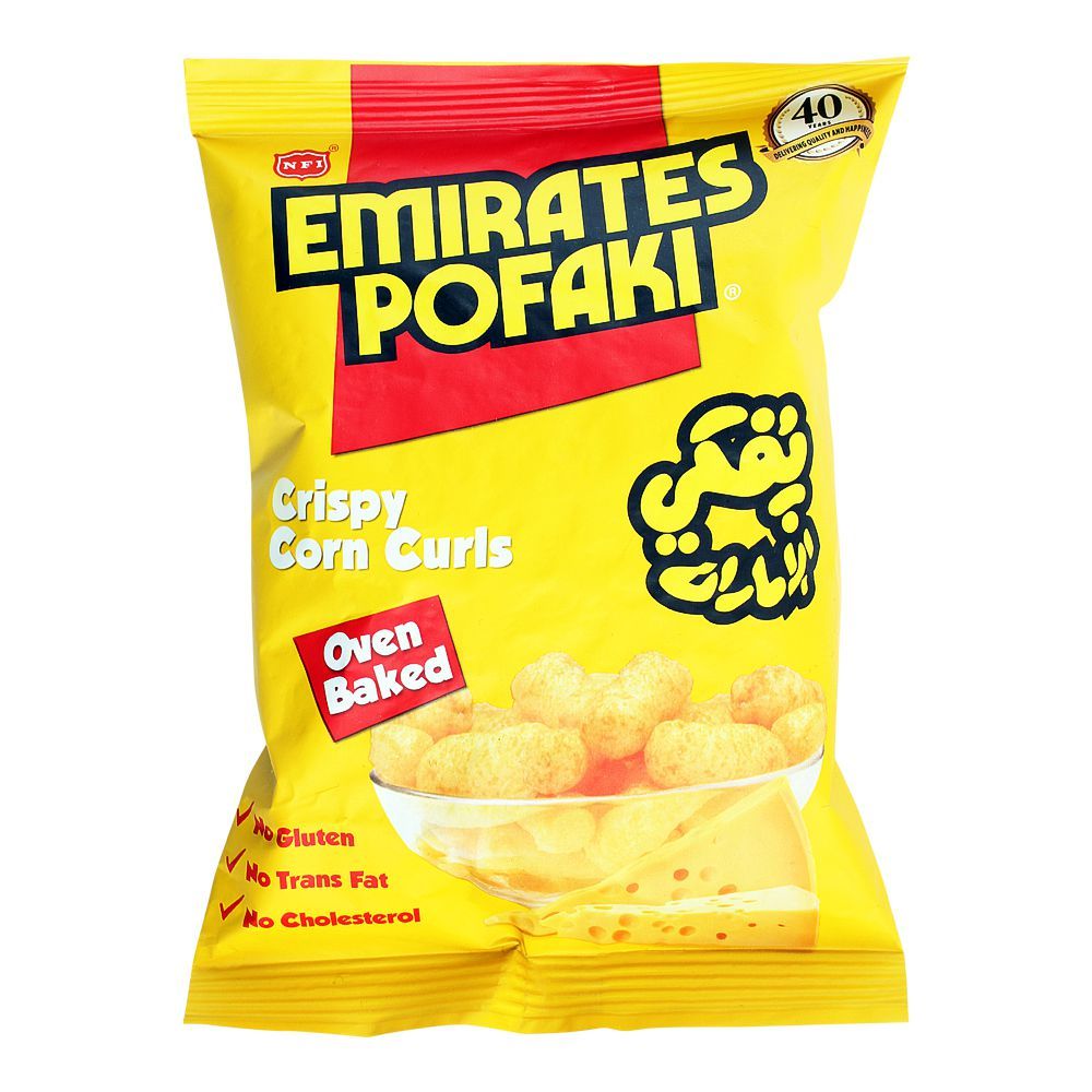 Emirates Pofaki Crispy Corn Curls Flavor, Gluten Free, 15g