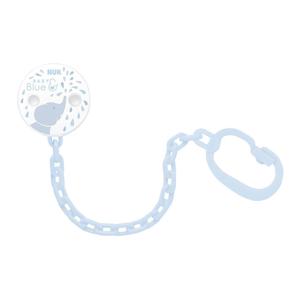 Nuk Baby Rose & Blue Soother Chain With Ring, 10750590