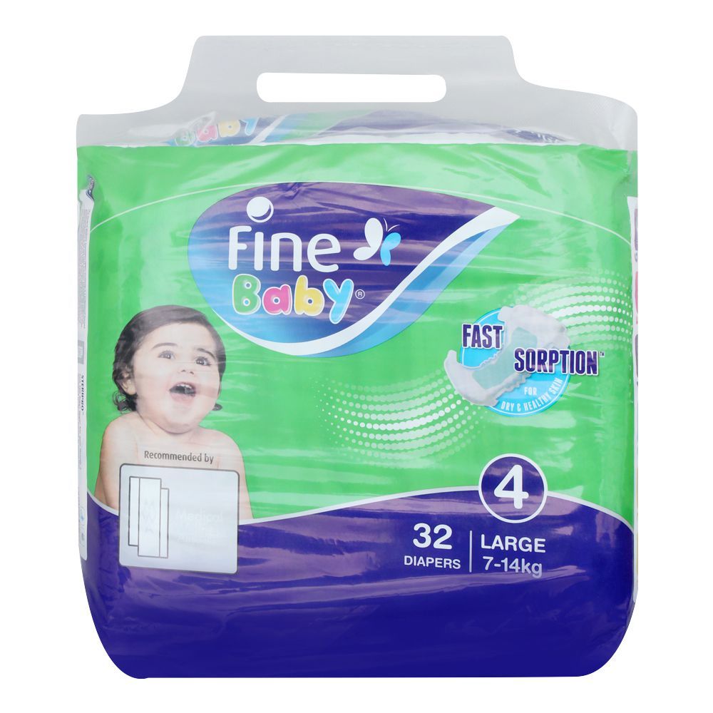 Buy Fine Baby Diapers, No. 4, Large 714 KG, 32Pack Online at Best