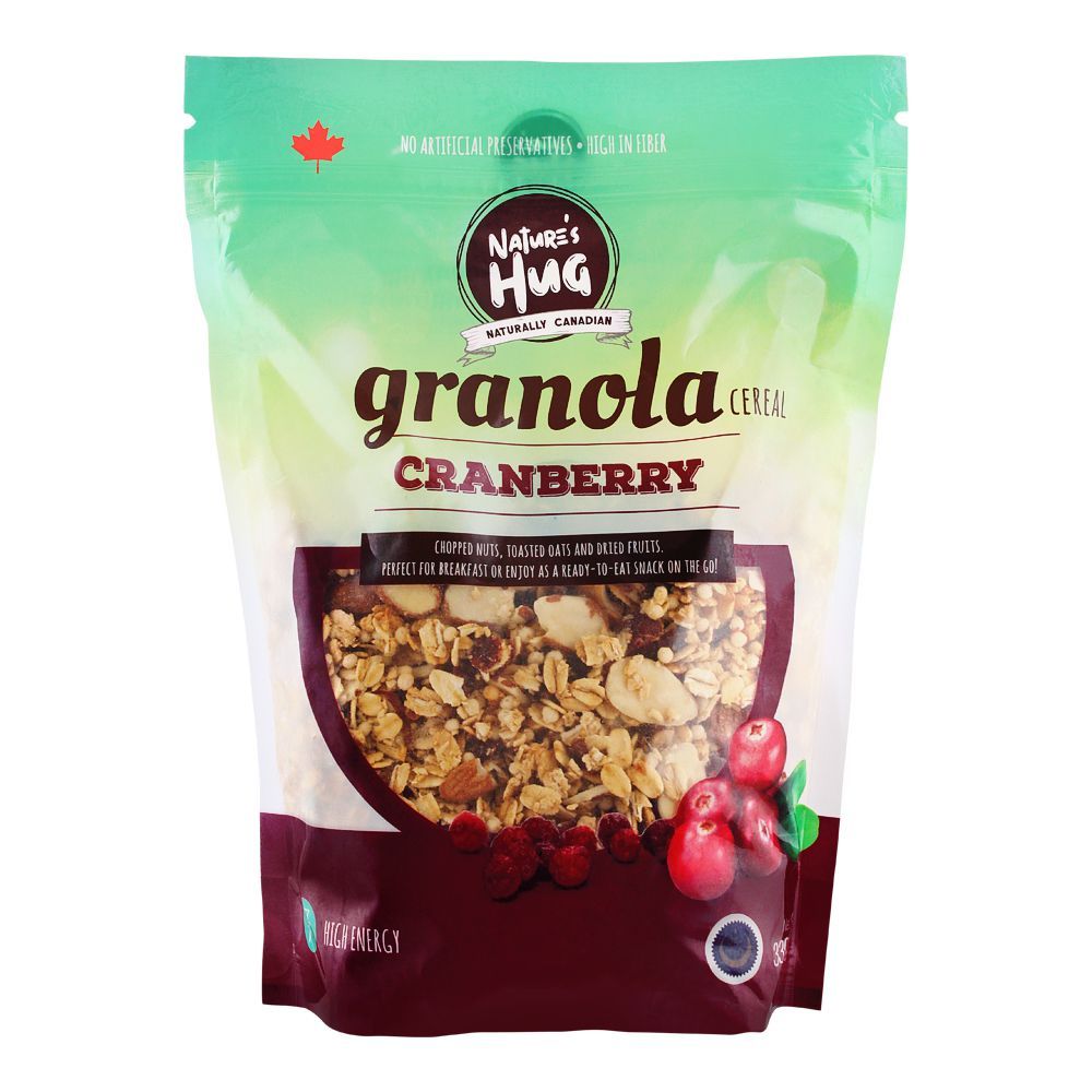 Nature's Hug Granola Cereal, Cranberry, 330g