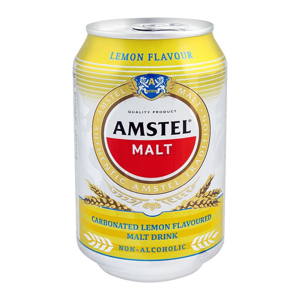 Amstel Malt, Lemon Flavor, Non-Alcoholic, 300ml, Can