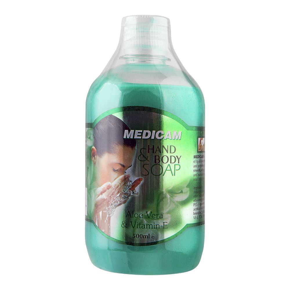 Medicam Aloe Vera & Vitamin E Hand & Body Soap, 500ml