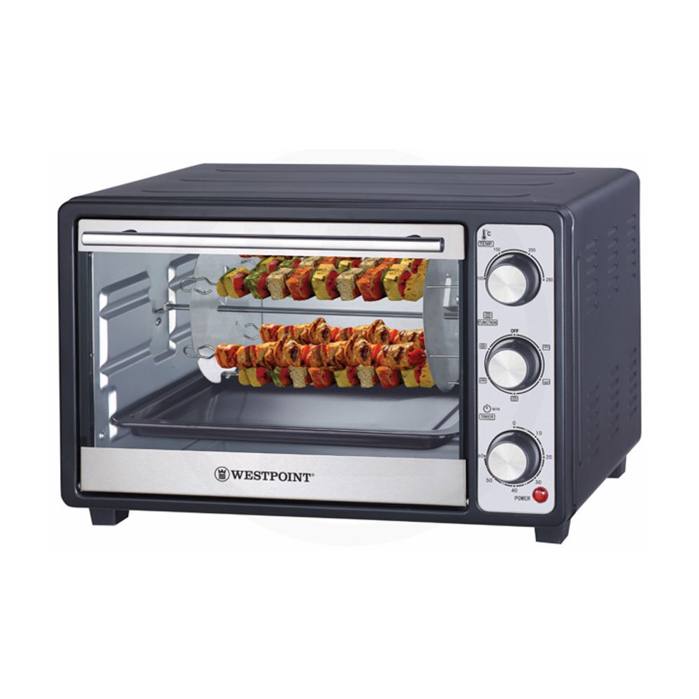 West Point Deluxe Rotisserie Oven With Kabab Grill, 30 Liters, WF-2800RK