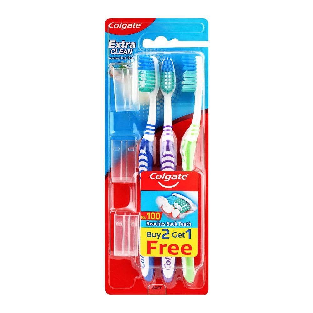 Purchase Colgate Extra Clean Toothbrush, Soft, Buy 2 Get 1 Free Online ...