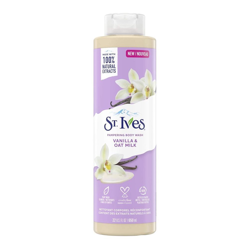 St. Ives Vanilla & Oat Milk Pampering Body Wash, 650ml