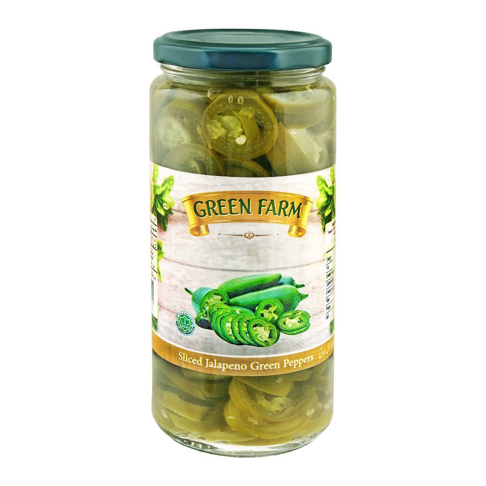 Green Farm Sliced Jalapeno Green Peppers, 450g