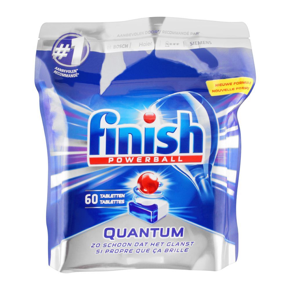 Finish Power Ball Quantum Dishwasher Tablets, 60-Pack