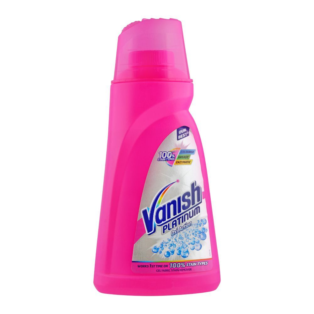 Vanish Platinum Oxi Action Fabric Stain Remover, Pink, 940ml