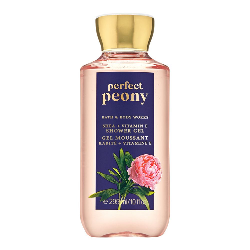 Bath & Body Works Perfect Peony Shower Gel, Shea + Vitamin E, 295ml