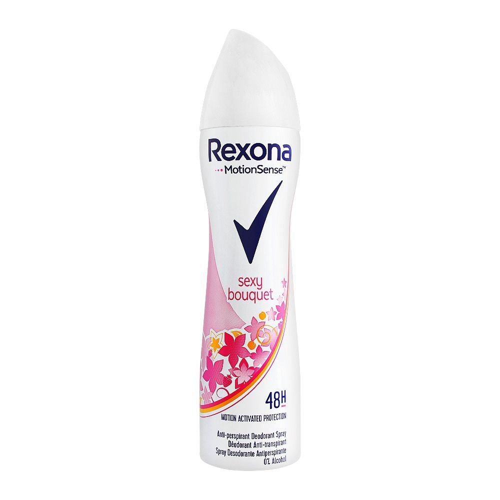 Rexona 48H Motion Sense Sexy Bouquet Body Spray For Women, 0% Alcohol, 200ml