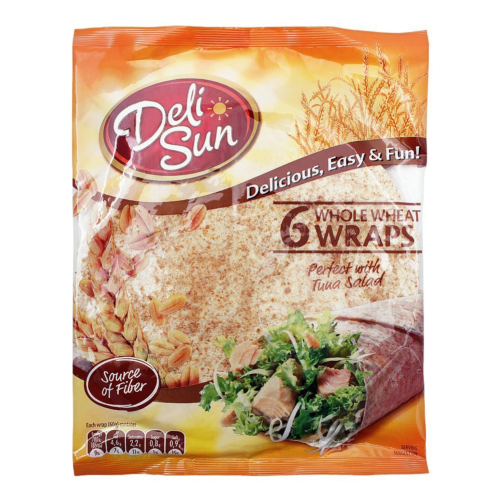 Deli Sun Whole Wheat Wraps, 6-Pack, 360g