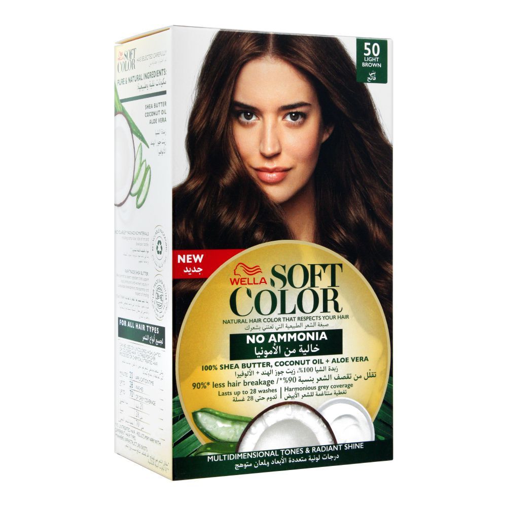Wella Soft Color No Ammonia Hair Color, 50 Light Brown