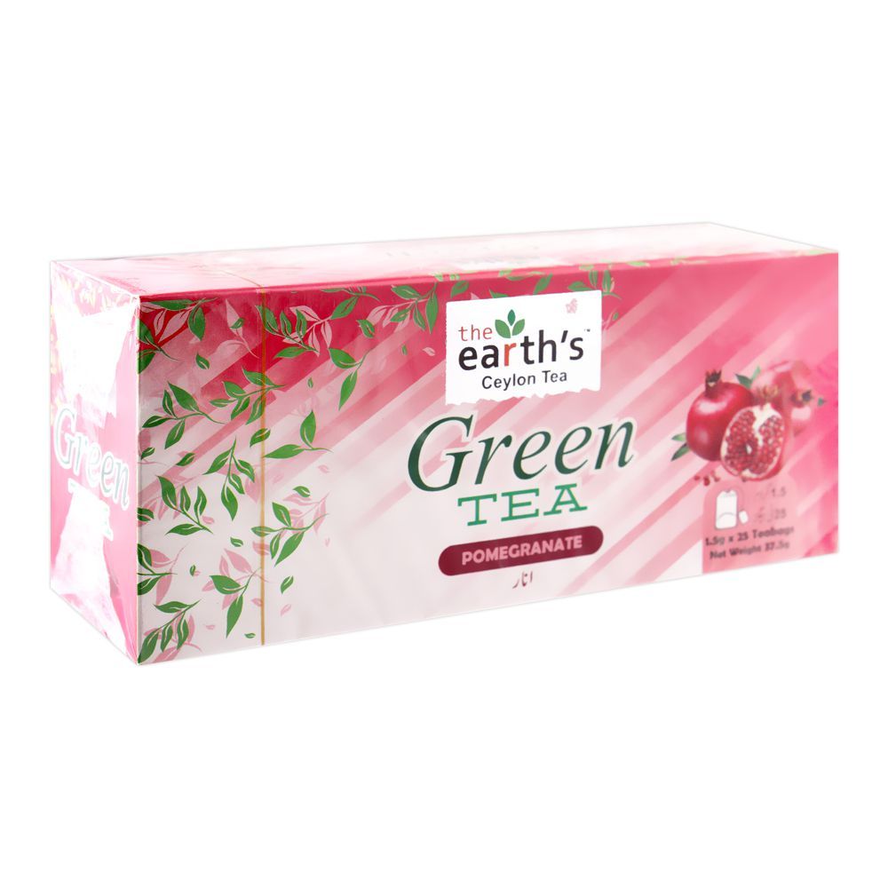 The Earth's Green Tea, Pomegranate, 25 Tea Bags