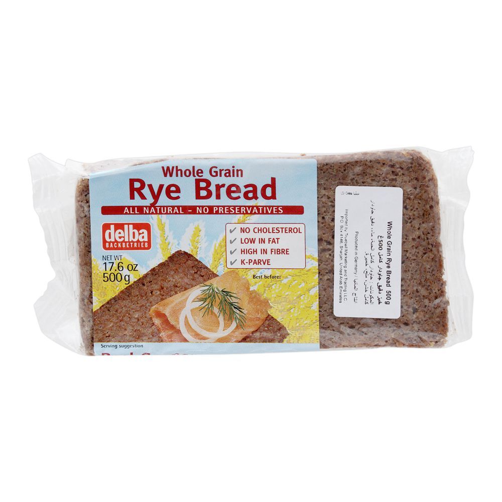 Delba Whole Grain Rye Bread, 500g
