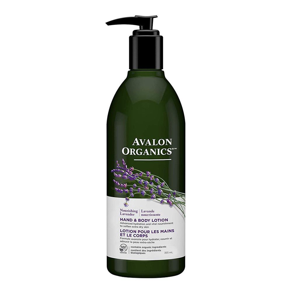 Avalon Organics Nourishing Lavender Hand & Body Lotion, 340g