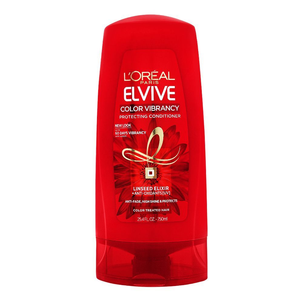 L'Oreal Paris Elvive Color Vibrancy Protecting Conditioner, Color Treated Hair, Imported, 750ml