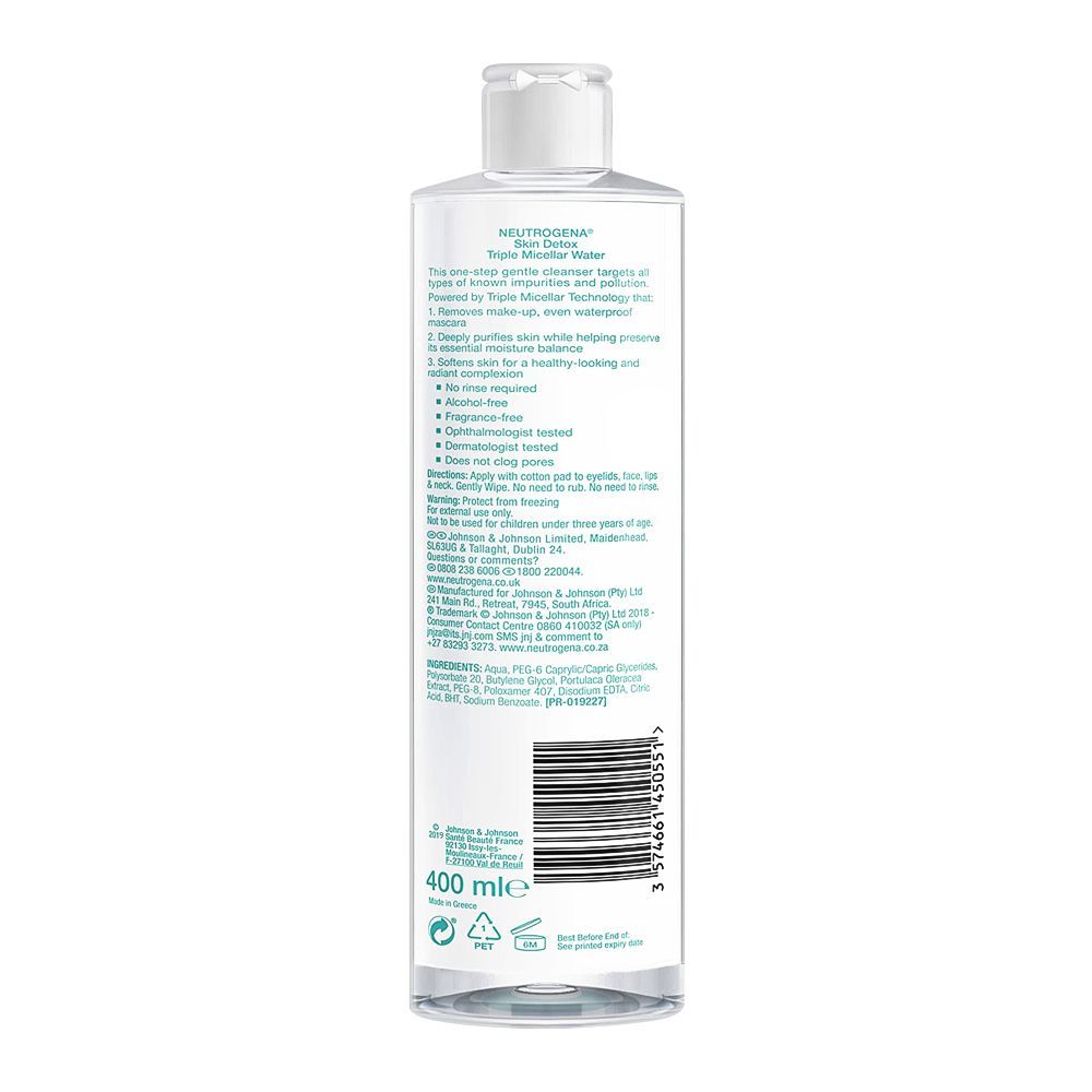 Order Neutrogena Skin Detox 3-In-1 Triple Micellar Water, All Skin ...