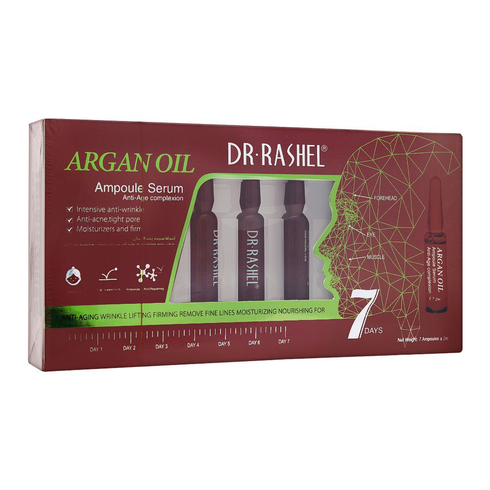Dr. Rashel Argan Oil 7-Days Ampoule Serum, Anti-Age Complexion, 7x2ml