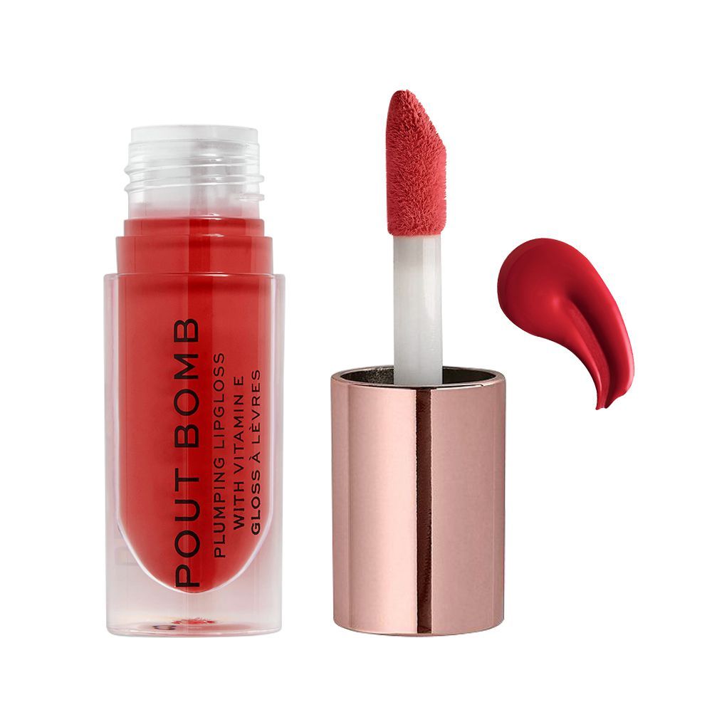 Makeup Revolution Pout Bomb Plumping Lip Gloss, Juicy